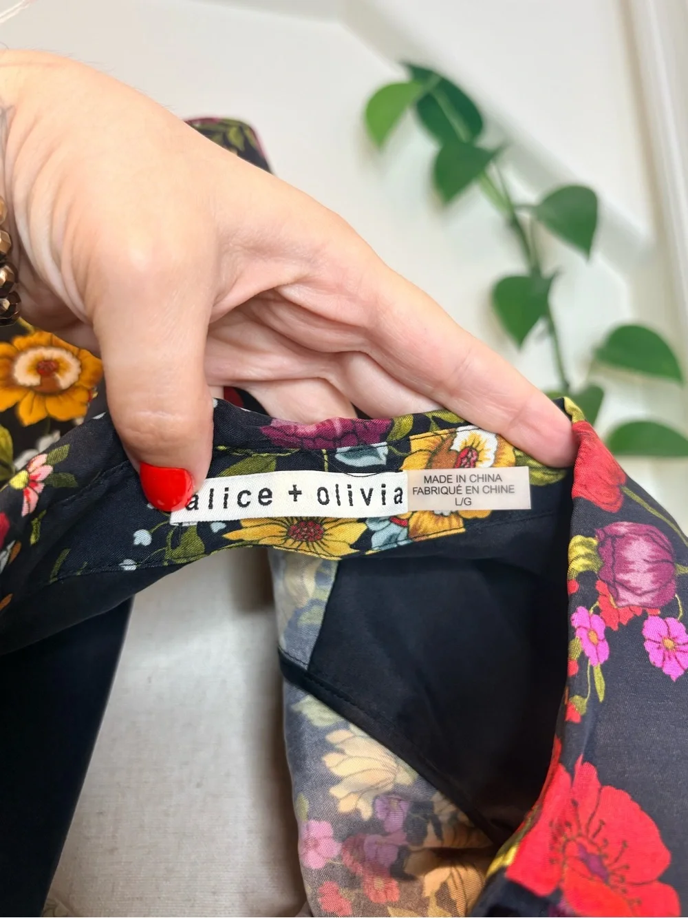 ALICE & OLIVIA Western Floral Silk Dress - Picture 9 of 9